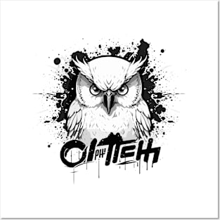 Graffiti Paint Owl Bird Creative Posters and Art